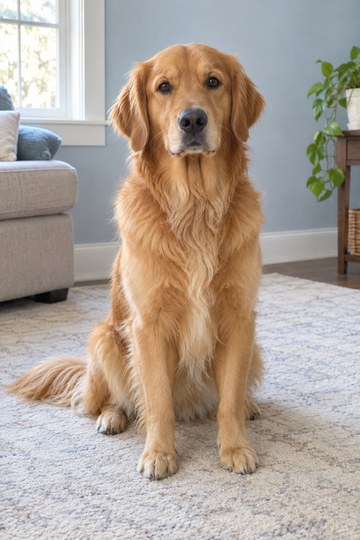 Original AI-created golden retriever photo